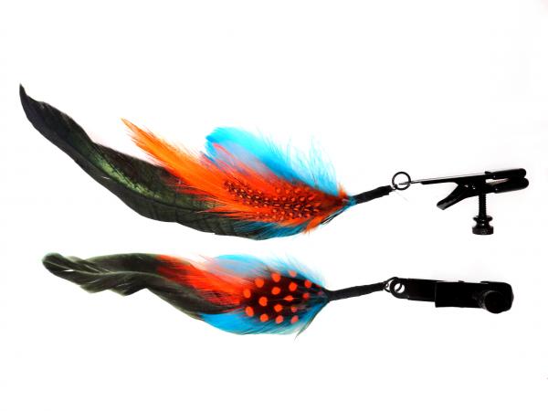 Alligator Clamp Black Feather Color - Click Image to Close