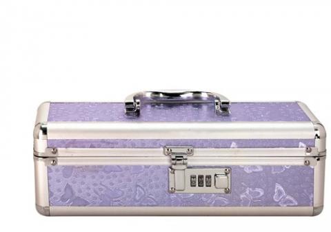 Lockable Vibrator Case Small Purple - Click Image to Close