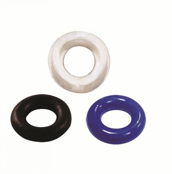 Thick Cock Rings 3 Pack Assorted Colors - Click Image to Close
