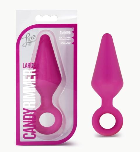 Candy Rimmer Fuchsia Large Butt Plug - Click Image to Close