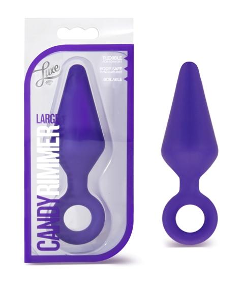 Candy Rimmer Purple Large Butt Plug - Click Image to Close