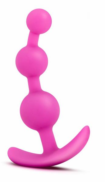 Luxe Be Me 3 Fuschia Anal Beads - Click Image to Close