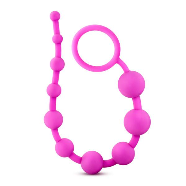 Luxe Silicone 10 Beads Pink - Click Image to Close