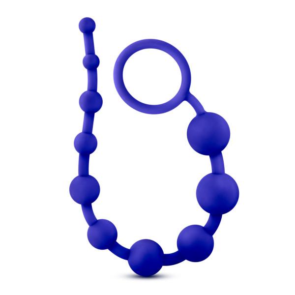 Luxe Silicone 10 Beads Indigo Blue - Click Image to Close