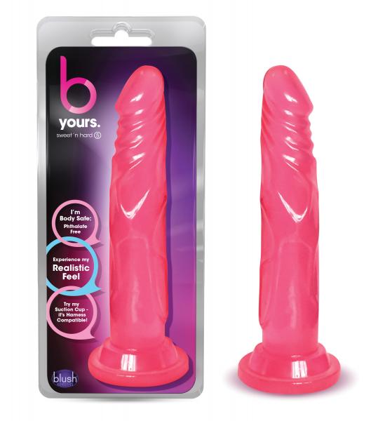 B Yours Sweet N Hard 5 Pink Realistic Dildo - Click Image to Close