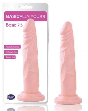 Basic 7.5in With Suction Cup Beige - Click Image to Close
