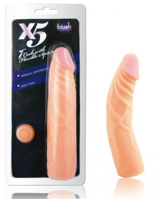 X5 7in Dildo W/Flexible Spine - Click Image to Close