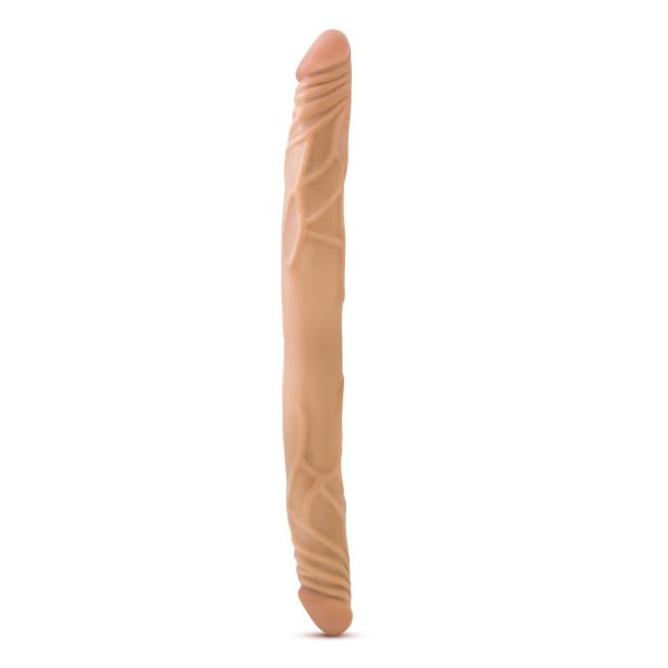 B Yours 14 inches Double Dildo Latin Tan - Click Image to Close