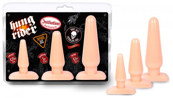Anal Trainer Kit 3 Butt Plugs Beige - Click Image to Close