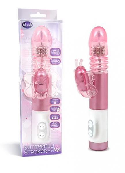 Luxe Butterfly Stroker Mini Pink Vibrator