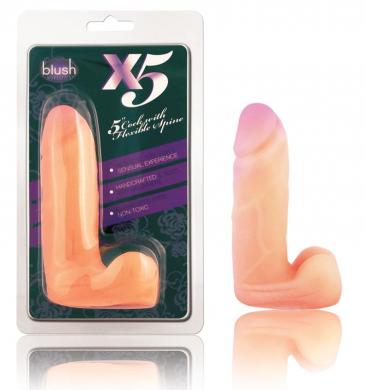 X5 5in Cock W/Flexible Spine - Click Image to Close