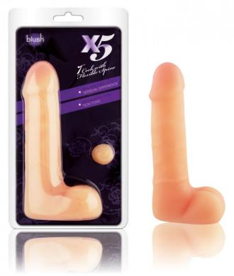 X5 7in Cock W/Flexible Spine - Click Image to Close