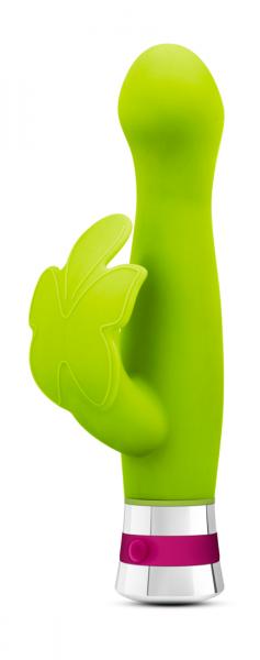 Aria Lotus Flutter Lime Green Vibrator - Click Image to Close