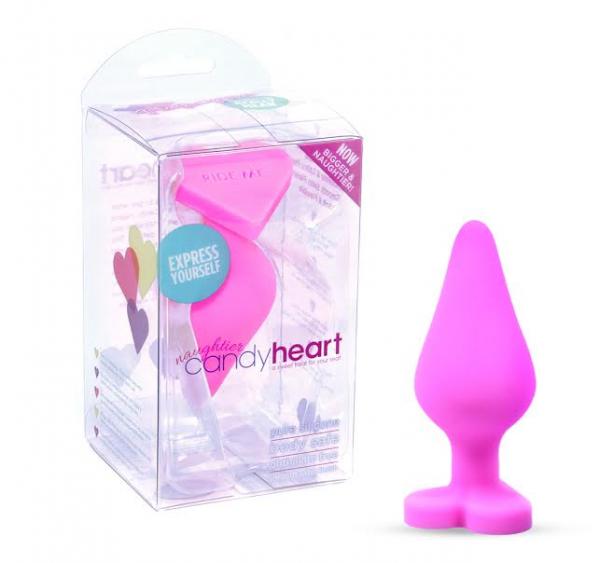 Naughtier Candy Hearts Pink Butt Plug