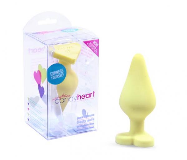 Naughtier Candy Hearts Yellow Butt Plug
