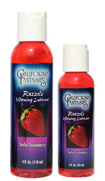 Razzels Strawberry Warming Lube. 4.Oz - Click Image to Close