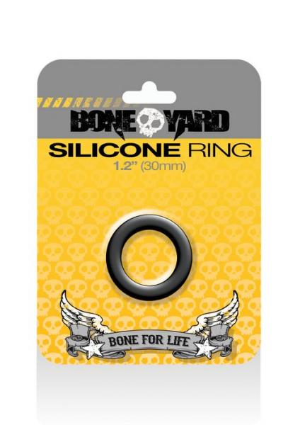 Boneyard Silicone Ring 1.2 inches Black - Click Image to Close