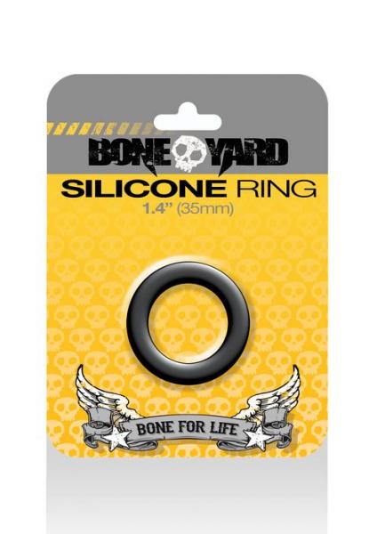Boneyard Silicone Ring 1.4 inches Black - Click Image to Close