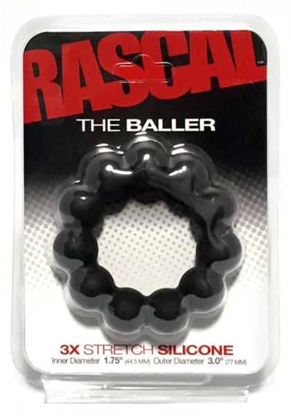 Rascal Baller Cock Ring Black - Click Image to Close