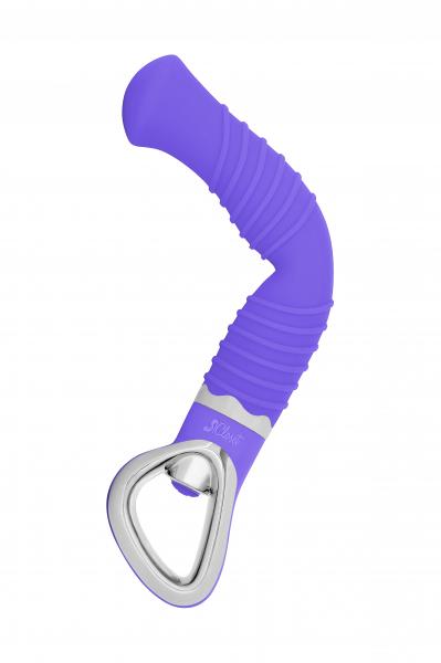 Ellie G Ribbed Purple Vibrator - Click Image to Close