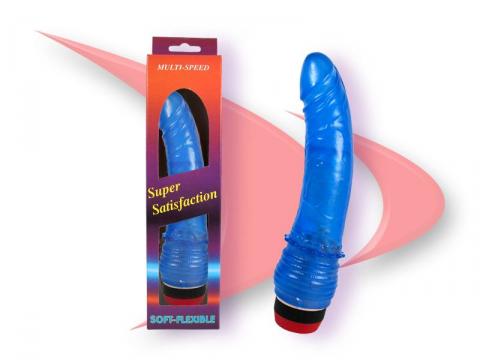 Curved Slim Stud Blue Jelly 7in - Click Image to Close