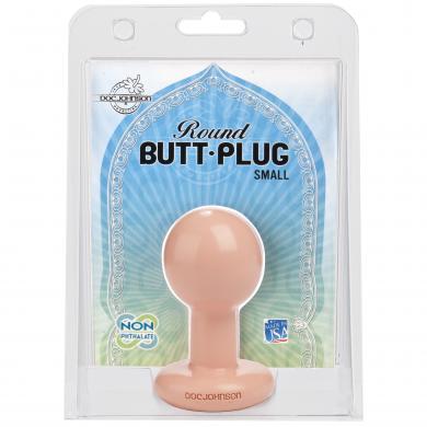 Round Butt Plug Small White - Click Image to Close