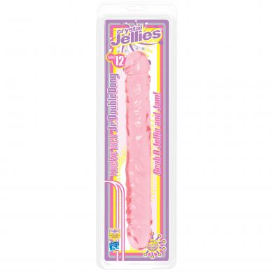 Pink Jelly Double dildo 12 inch