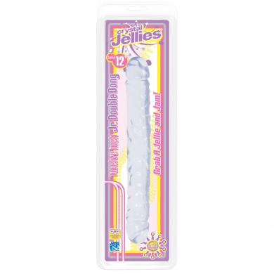 Clear Jelly Double dildo 12 inch - Click Image to Close