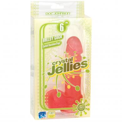 Crystal Jellie Ballsy Cock 6in Pink