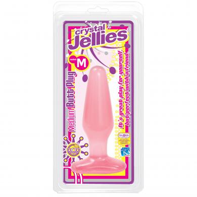 Medium pink Jelly butt plug - Click Image to Close