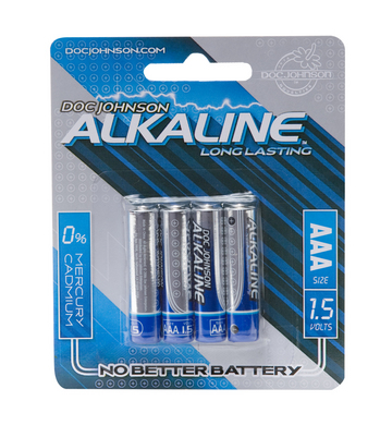 Doc Johnson Alkaline Batteries - 4 Pack AAA - Click Image to Close