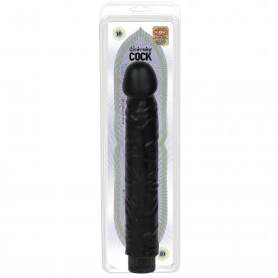 Quivering Cock 10 inch - black - Click Image to Close