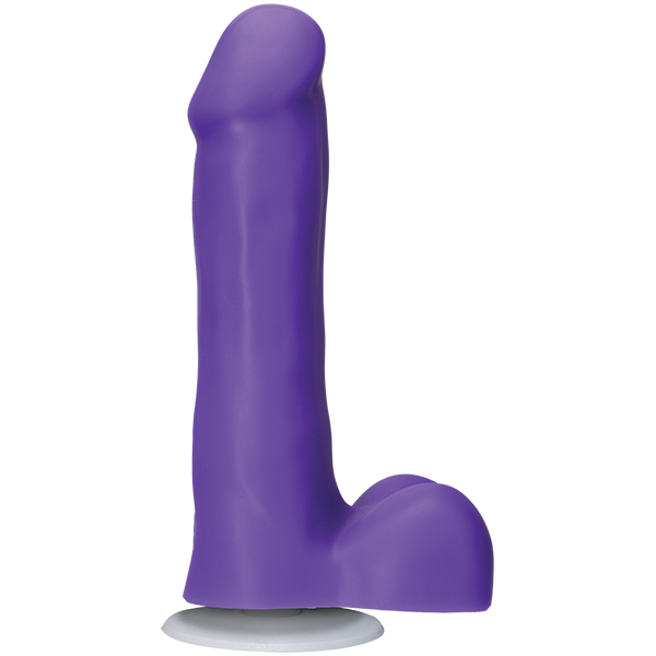 American POP! Icon Slim 6 inches Dong with Balls Purple - Click Image to Close