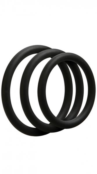 Optimale 3pc C-ring Set Thin Black - Click Image to Close