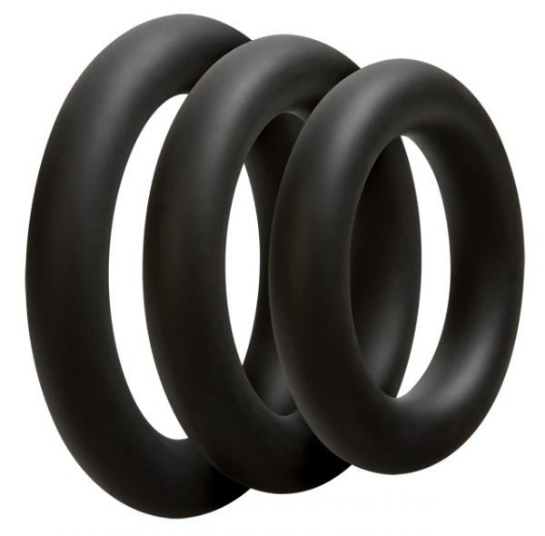Optimale 3 C-ring Set Thick Black - Click Image to Close