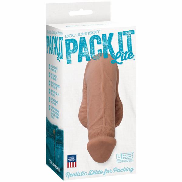 Pack It Lite Realistic Dildo for Packing Brown - Click Image to Close