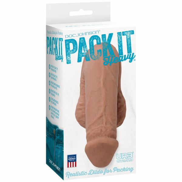 Pack It Heavy Realistic Dildo for Packing Brown - Click Image to Close