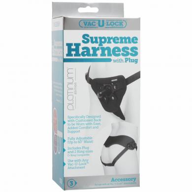 Vac-U-Lock Supreme Harness Black - Click Image to Close