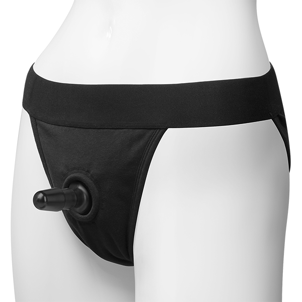 Vac-U-Lock Full Back Panty Harness Black L/XL