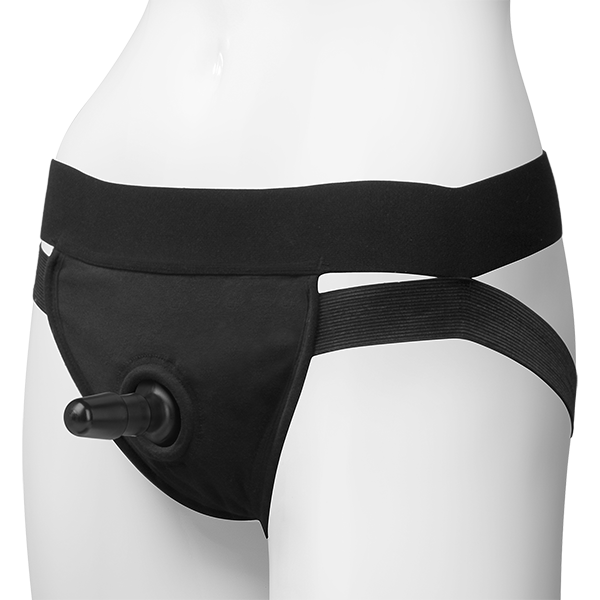 Vac-U-Lock Dual Strap Panty Harness Black S/M - Click Image to Close