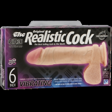 UR3 Realistic Vibrating Cock 6 inch - Click Image to Close