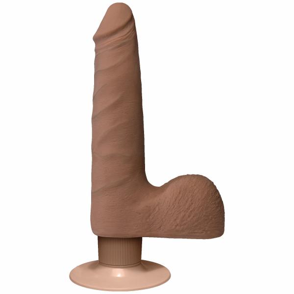 The Realistic Cock Balls UR3 Vibrating 7" Slim Brown - Click Image to Close