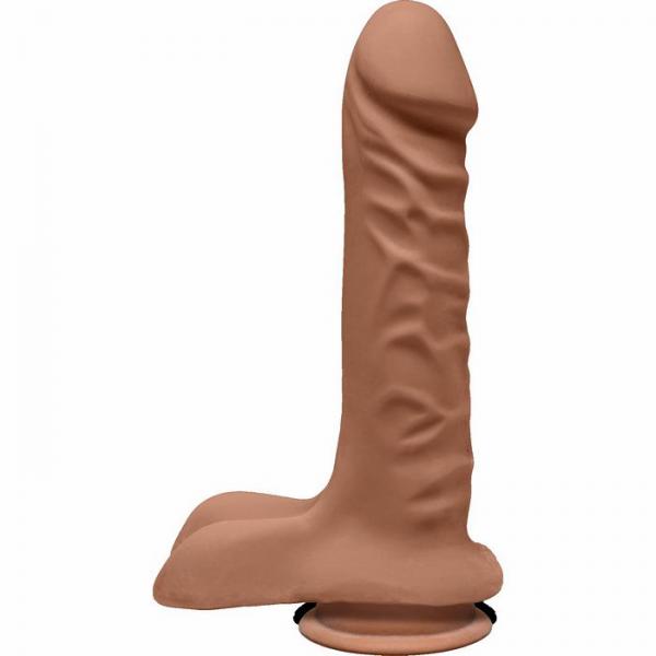 The D Super D 8 inches Dildo with Balls Caramel Tan - Click Image to Close