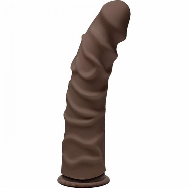 D Ragin D 8 inches Chocolate Ultraskyn Brown Dildo - Click Image to Close