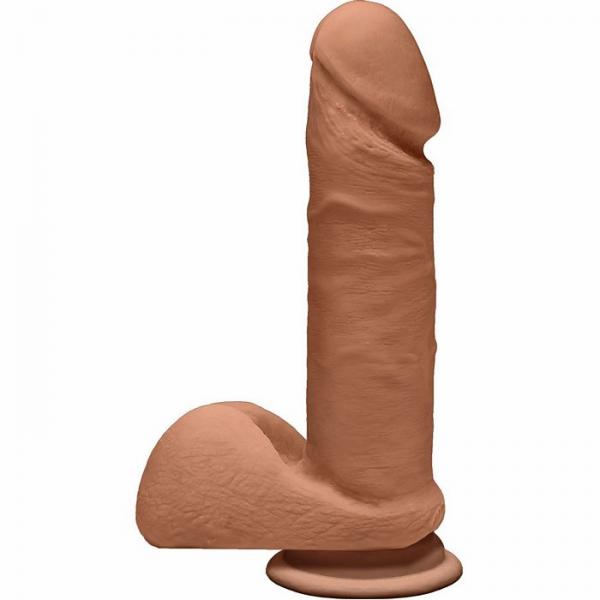 The D Perfect D 7 inches with Balls Caramel Tan Dildo
