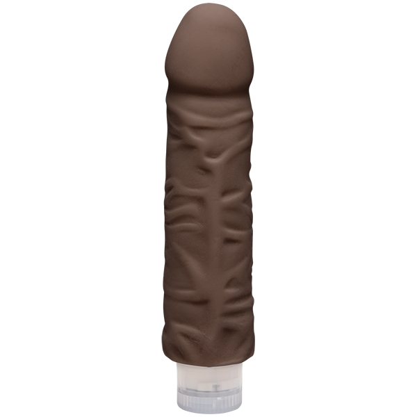 The D Shakin D 7 inch Vibrating Dildo Chocolate Brown - Click Image to Close