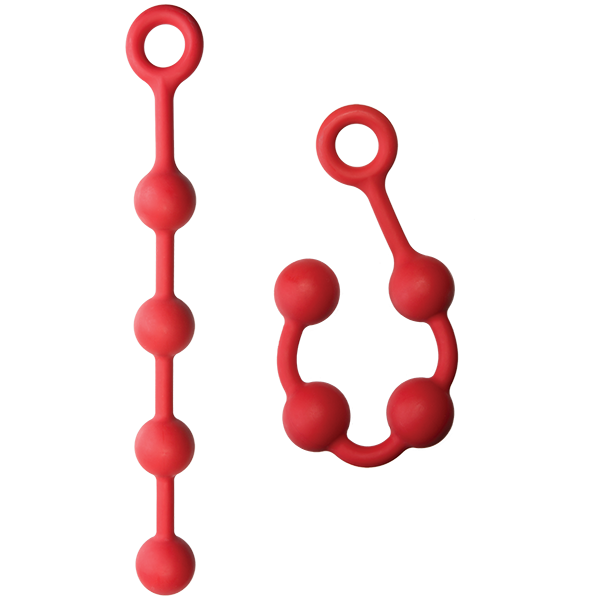 Kink Solid Anal Balls 13 inches Red Silicone - Click Image to Close