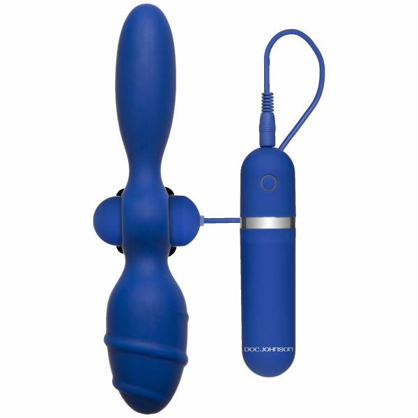 Titanman Double Tool Butt Plug Blue