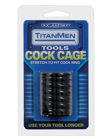 Titan Cock Cage Black - Click Image to Close