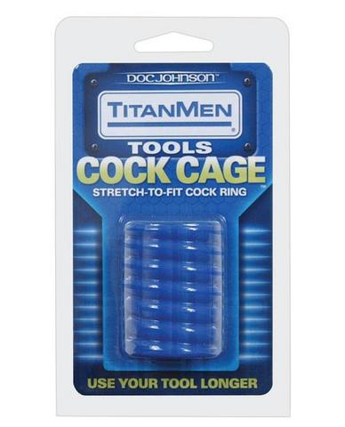 Titan Cock Cage Blue - Click Image to Close